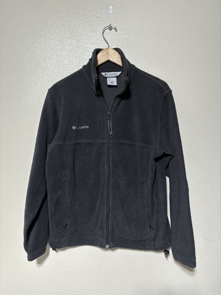 Columbia Zip-Up Black Performance Fleece Jacket Size Small Soft Men’s