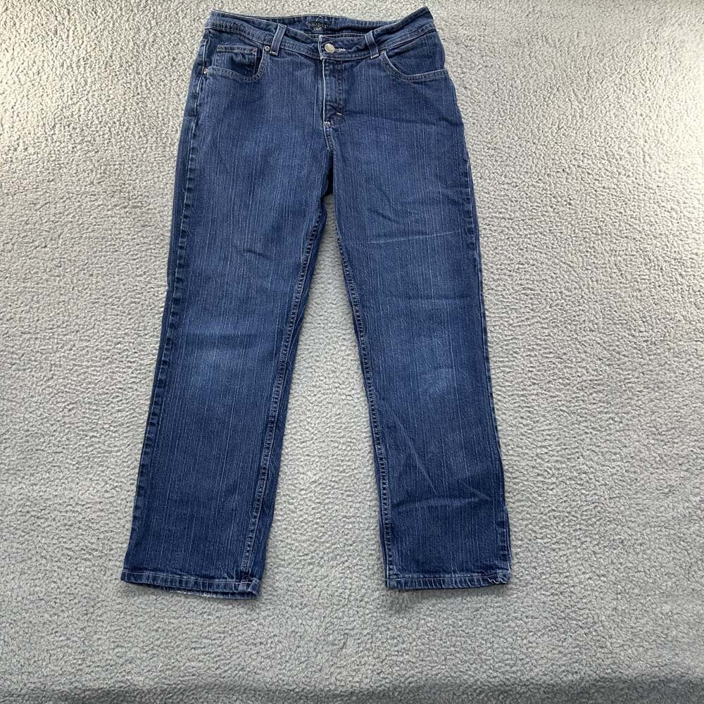 Lee Riders Womens 12P Petite Stretch Denim Jeans 30x27 Blue Mexico Clean