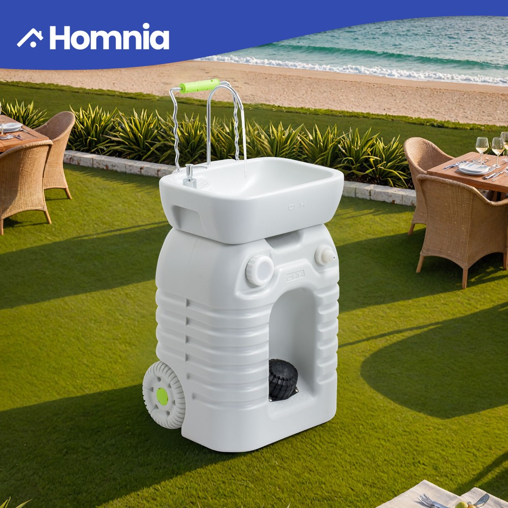 12 Gallon Portable Hand Wash Sink Station 45L Basin Stand Camping RV Travel