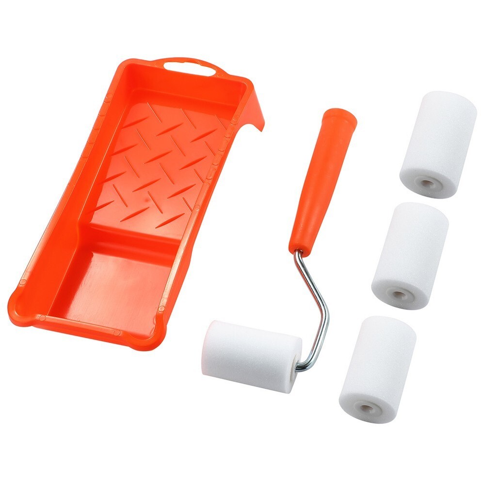 High Density 2 Inch Small Foam Paint Roller Kit Includes Paint Tray Liner