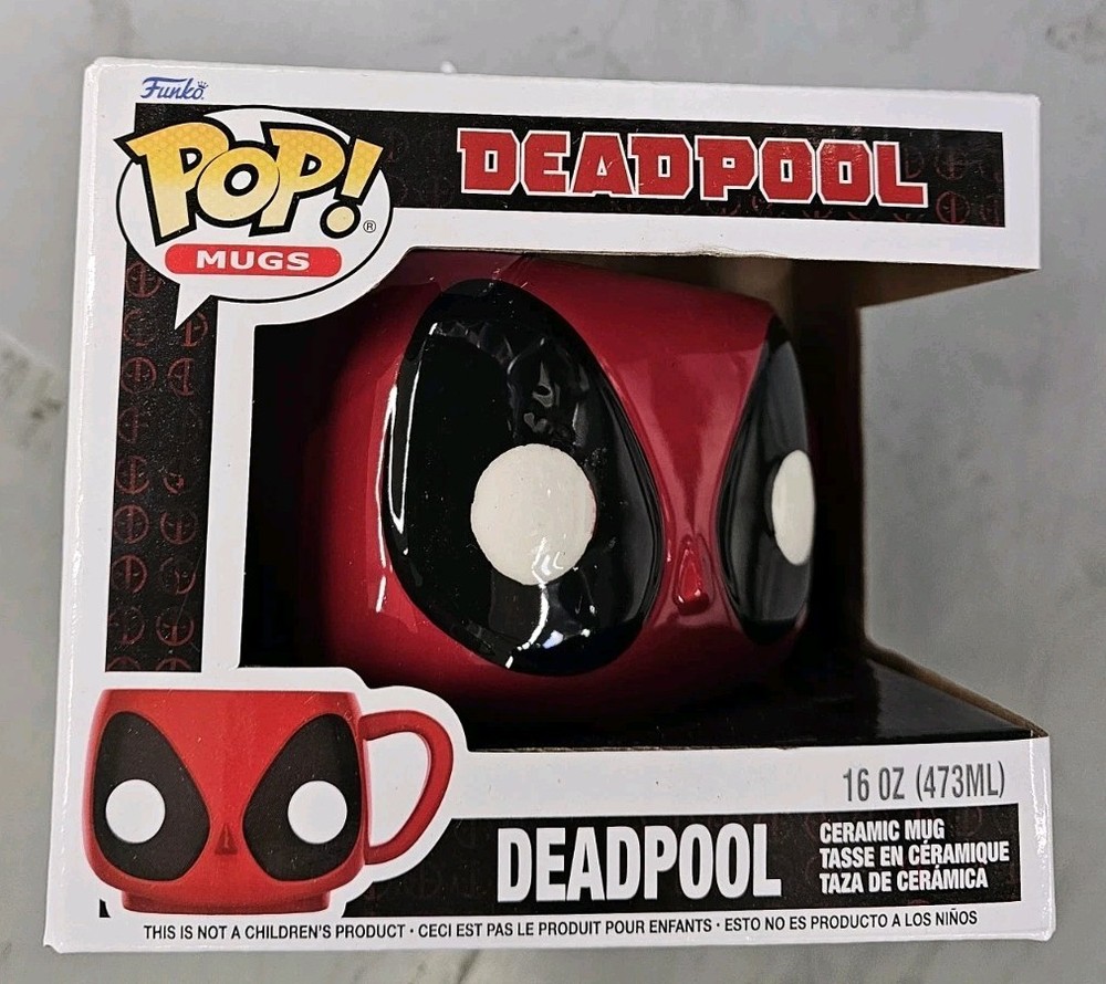 Deadpool Pop Mug Multicolor 16Oz Ceramic Coffee Cup Marvel Collectible