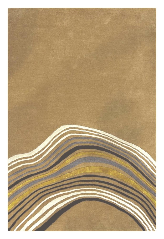 Hand-Tufted Wool Rug: Modern Abstract Geometric Multicolor Design