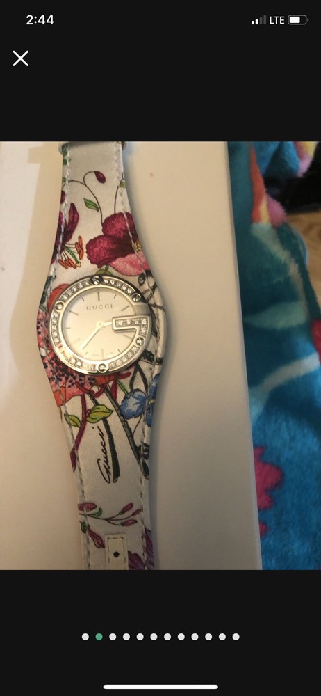 Gucci Diamond Watch 2005 Limited Edition Flower Band Authentic NWT Stunning