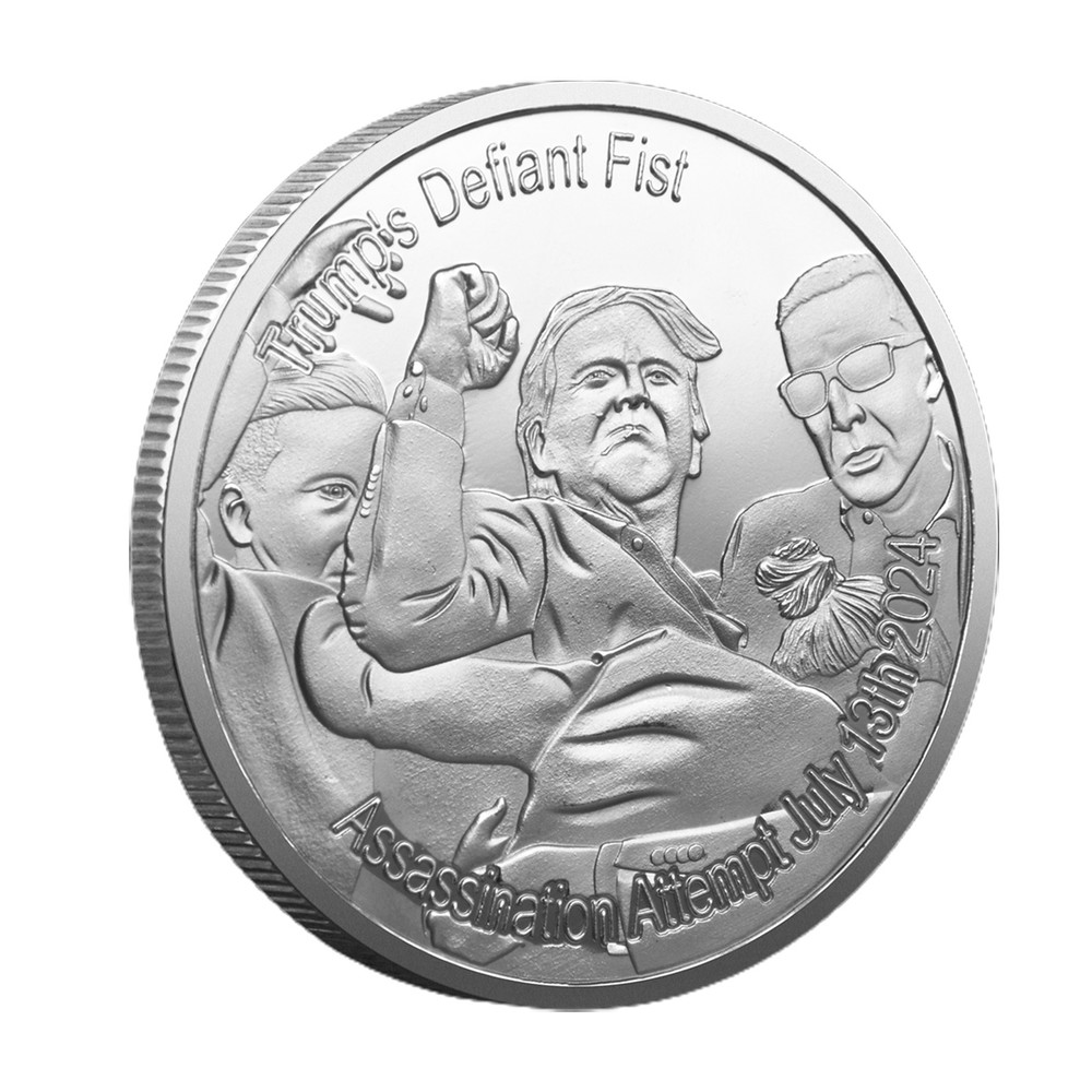2x 2024 President Donald Trump Rally Shooting Assassination Commemorative Coin