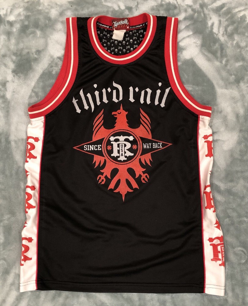 Vintage Third Rail Tank Top Basketball Jersey Old School Hip Hop Graffiti NYC LA