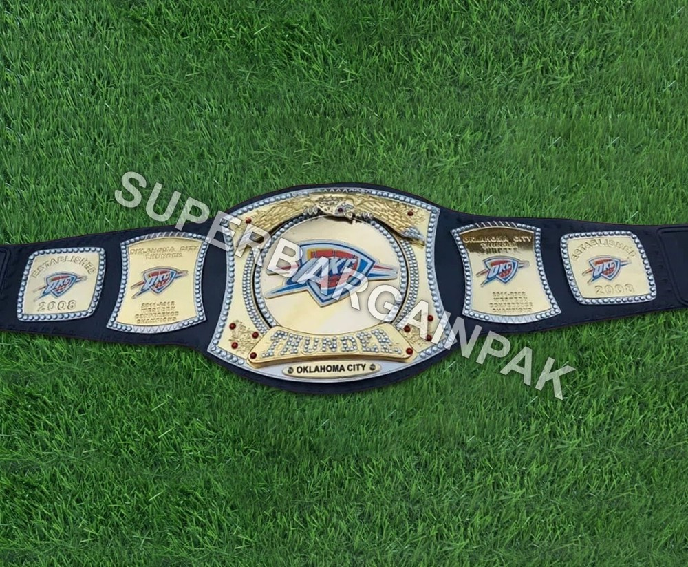 Oklahoma City Thunder Spinner Custom Made championship belt 4mm