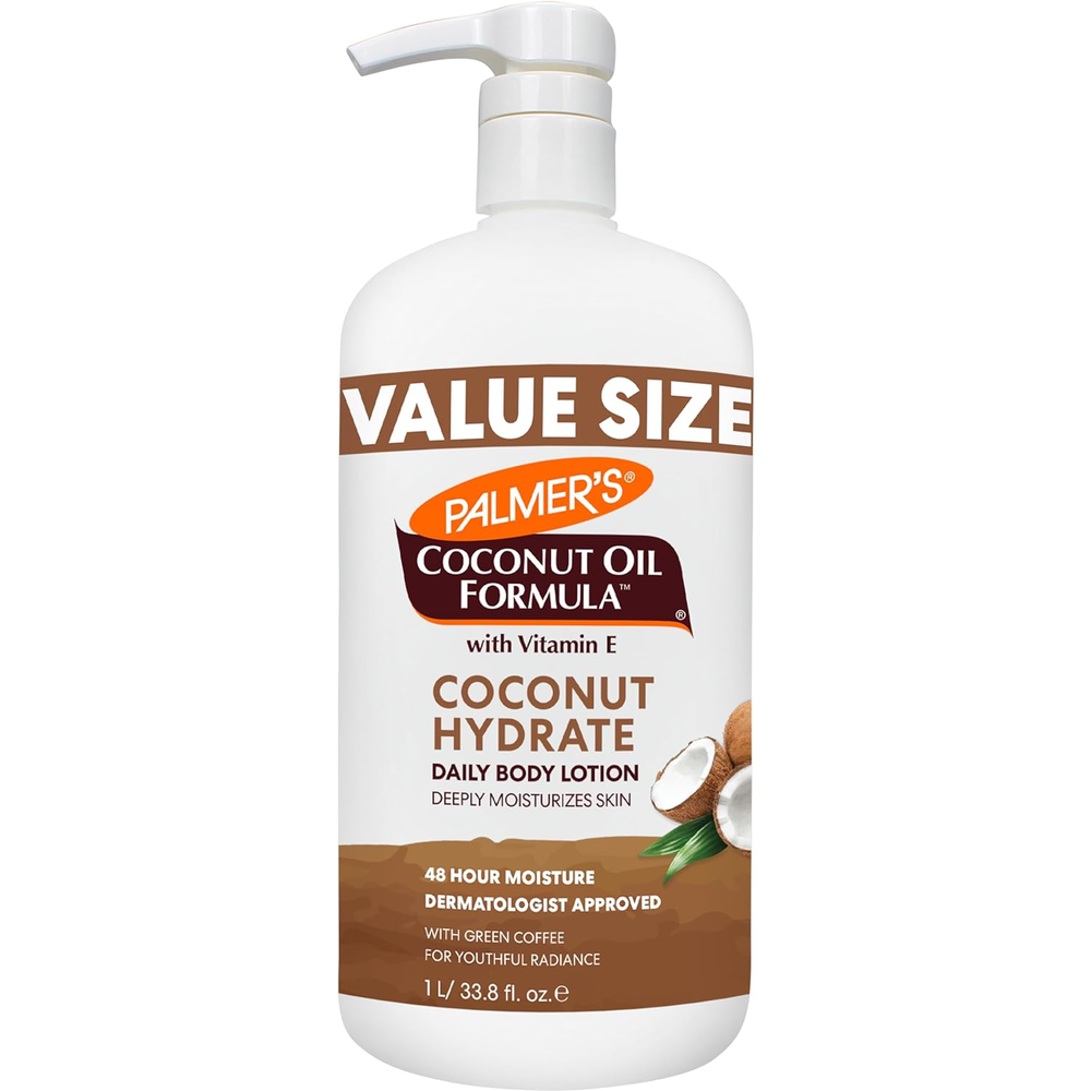 Coconut Oil Formula Body Lotion for Dry Skin, Hand & Body Moisturizer with Green