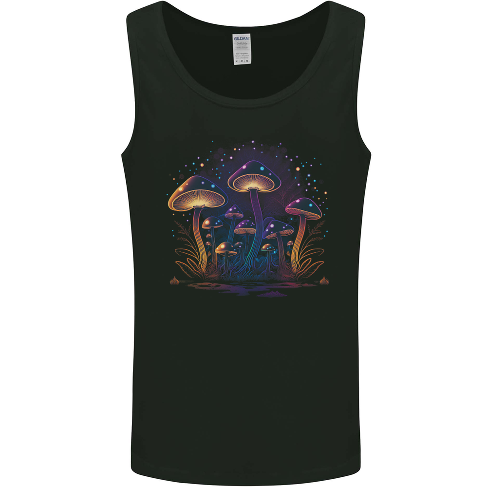 A Trippy Magic Mushroom Forest LSD Mens Vest Tank Top