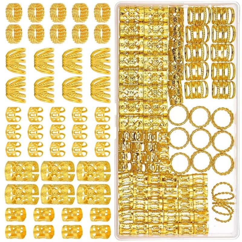 110-Pack Hair Rings for Weddings & Parties – Braid Embellishments