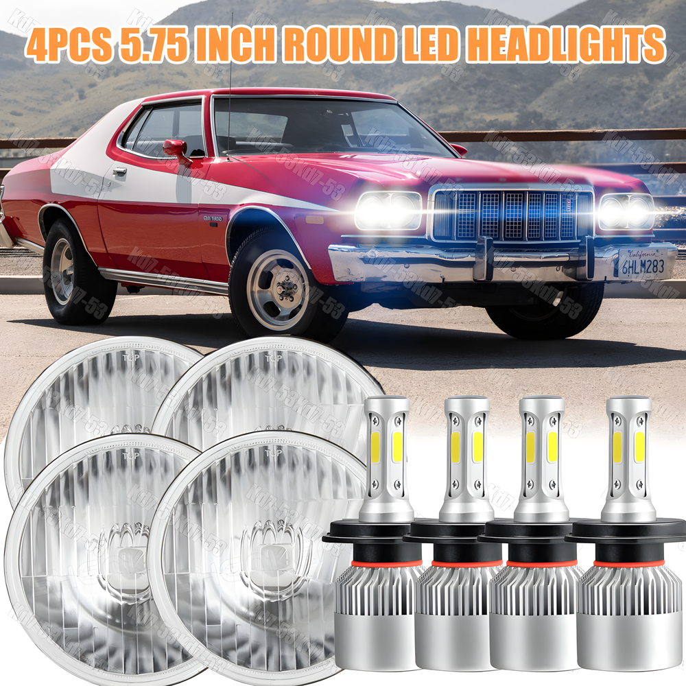 4pcs Round 5.75