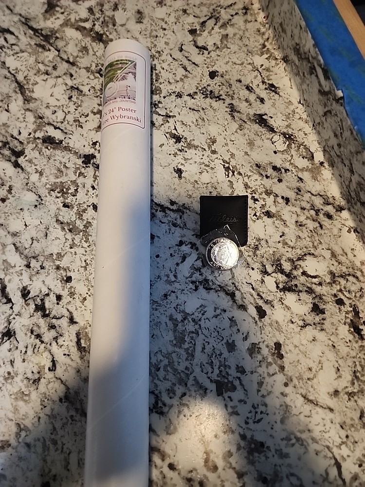 Titleist Lee Wybranski Framed Poster & Ball Marker US Open #1 Ball In Golf 75th