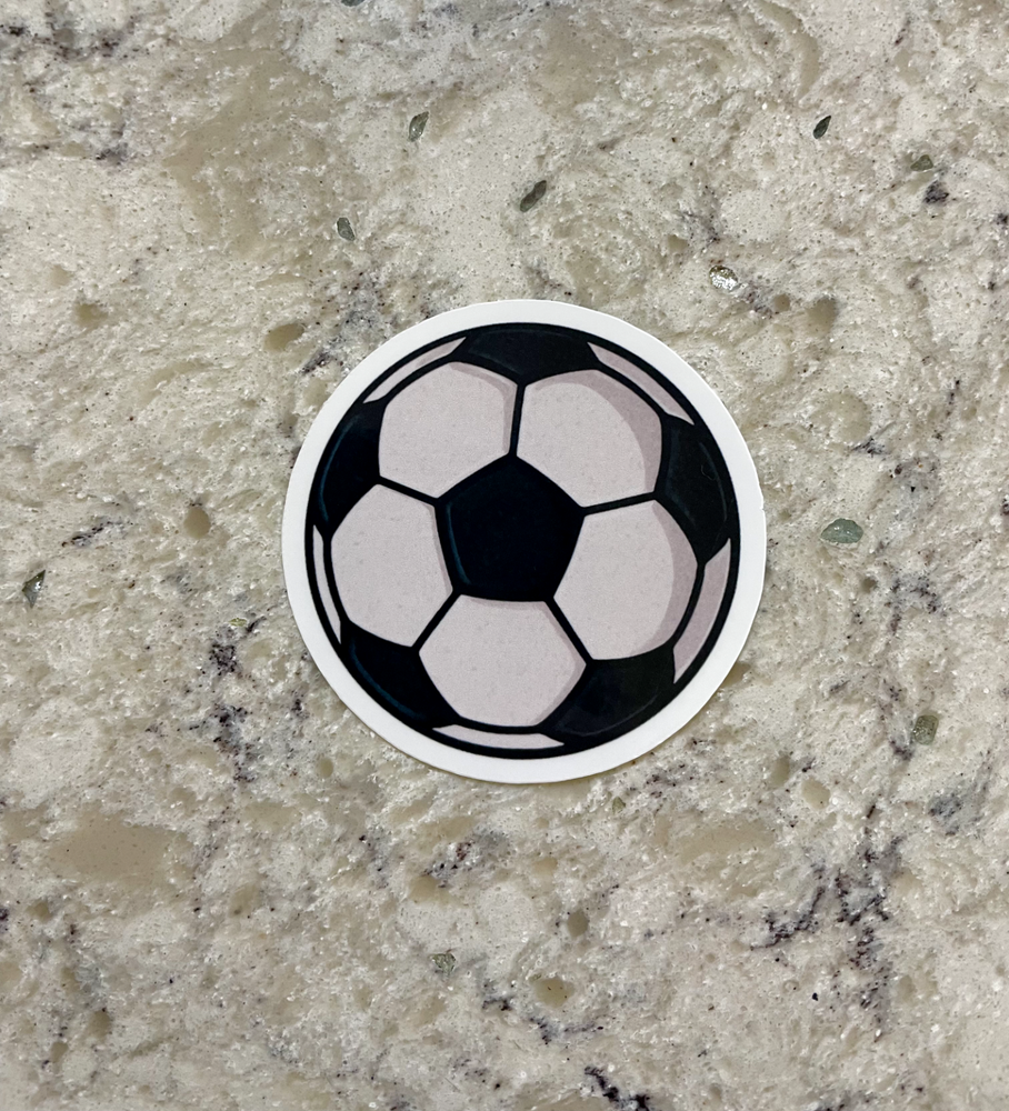 Soccer Ball Sticker l Gloss or Holographic Laminate l Waterproof Decal