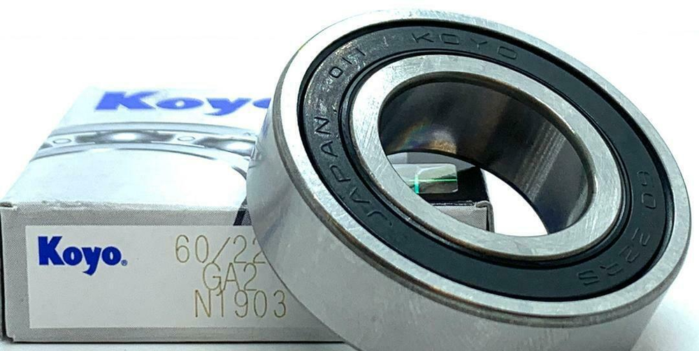 NEW  60/22-2RS KOYO DEEP GROOVE BALL BEARING, RUBBER SEALED 22x44x12 mm