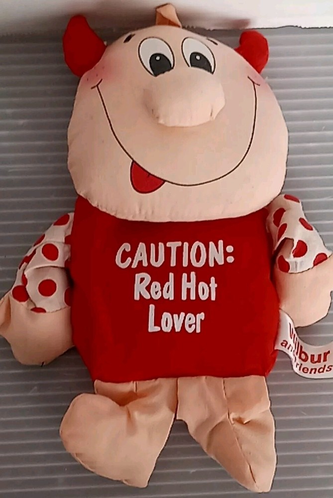 Vintage Wilbur And Friends Red Hot Lover Plush Doll Russ Berrie