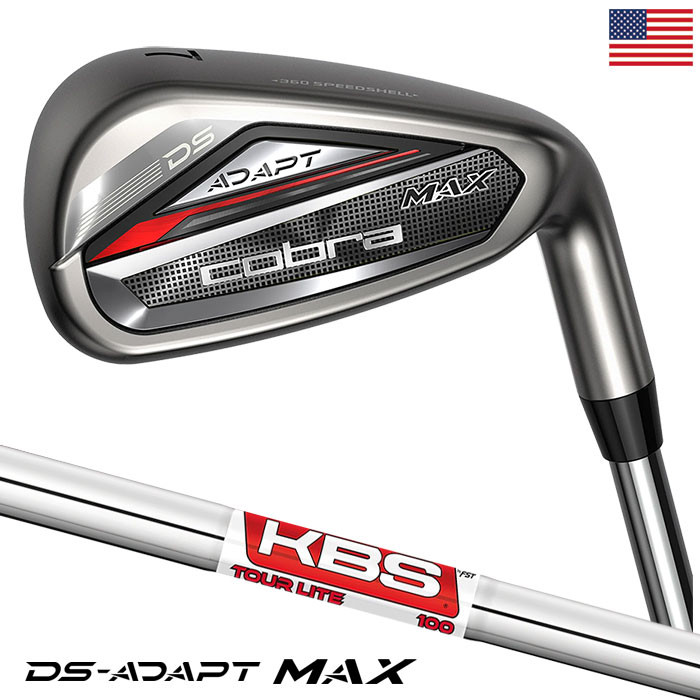 Cobra DS-ADAPT MAX 2025 Iron Set 6-Pw KBS Tour Lite R Flex 5pc Golf Clubs