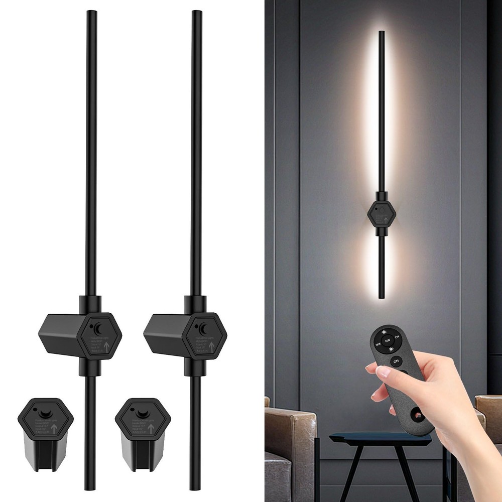 Battery Operated Wall Sconces Set of 2, Rechargeable Wall Lights with 5000mAh...