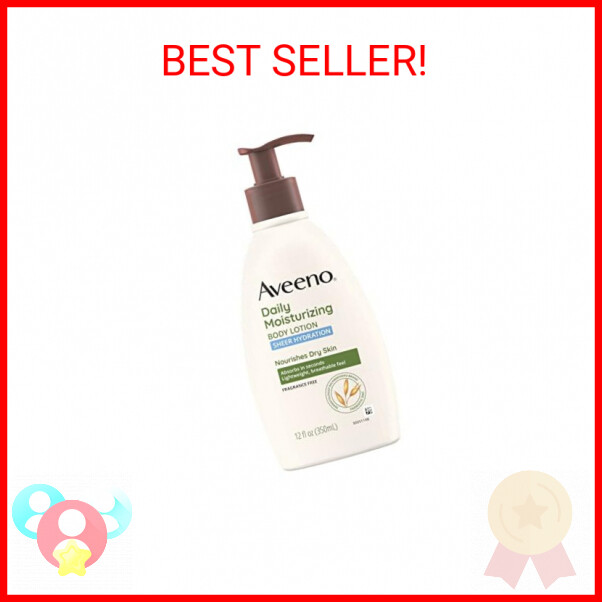 Aveeno Sheer Hydration Fragrance-Free Daily Moisturizing Nourishing Lotion for All Skin Types