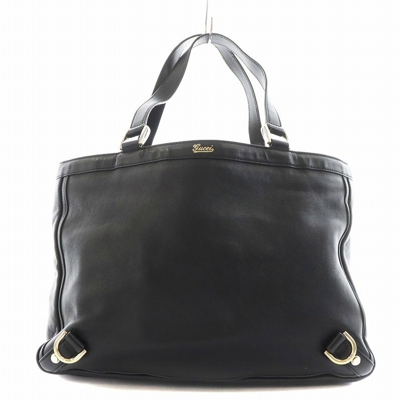 Gucci Y0809 Black Leather Handbag for Women Model 170004 An51 H