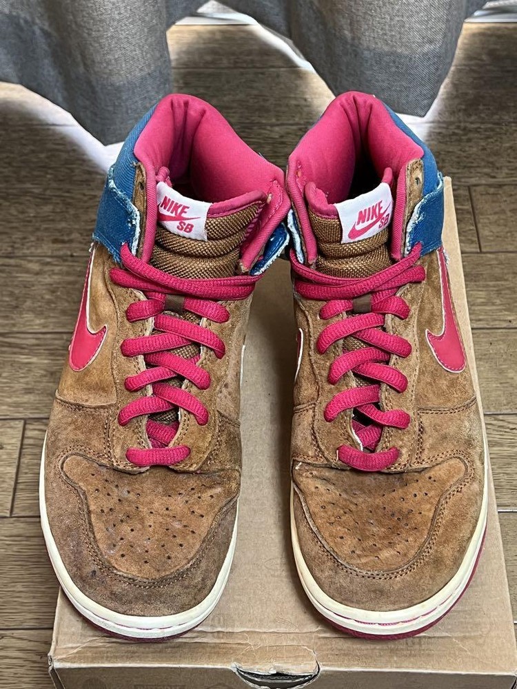Nike Dunk High Pro SB Todd Bratrud Hazelnut Cerise Skate Shoes US 9.0