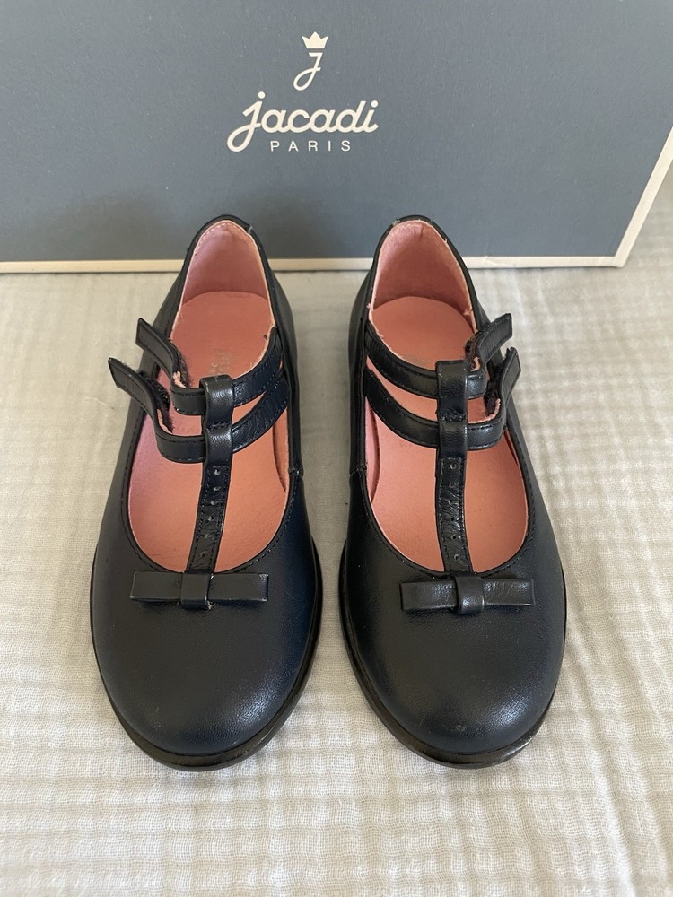 Girl’s JACADI Paris Mary Jane Dress Shoes, Navy Blue, Size 24 (8 Little Kid US)