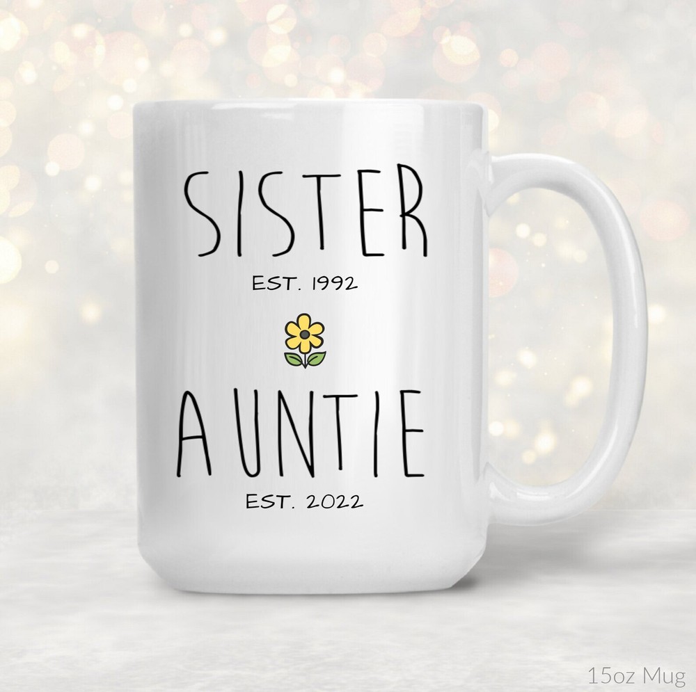 New Aunt Gift Personalized Mug Pregnancy Announcement New Baby Promoted To Aunt