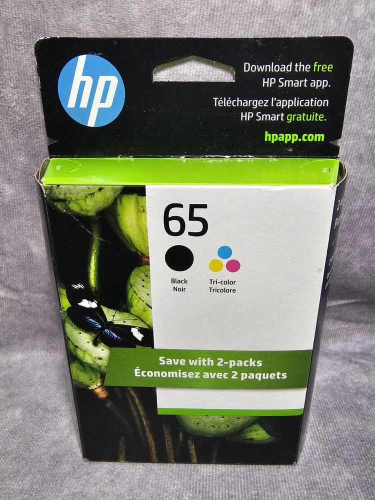 Genuine HP 65 Black & Tri-Color Ink Cartridges OEM New Exp 01/2026+  