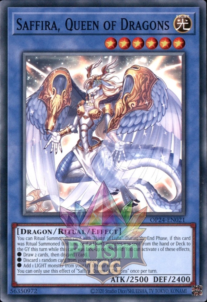 Saffira Queen of Dragons OP24-EN021 Yugioh Ultra Rare Card
