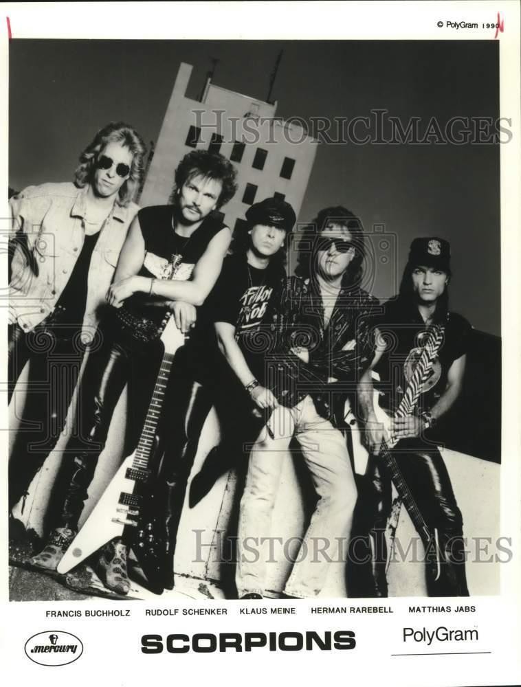 1990 Press Photo Scorpions band members - hcx48031
