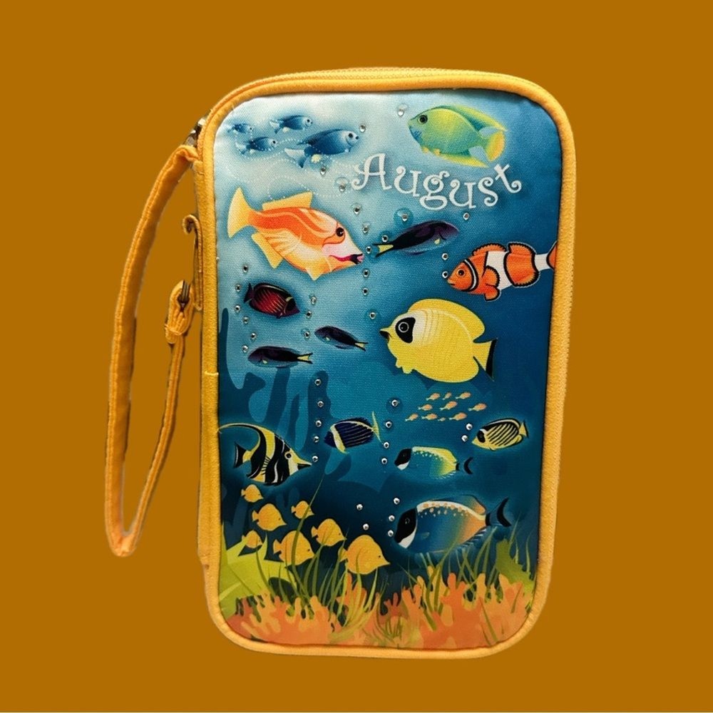 ID Wallet Colorful Fish-Themed Pet Accessory Case” August”