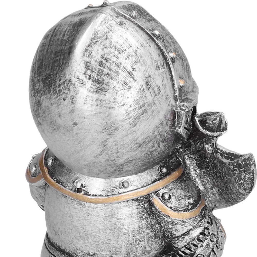 Medieval Crusader Knight Gnome Resin Statue for Outdoor Garden Decor