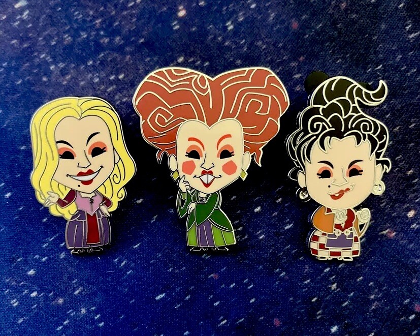 Disney 30th Anniversary Hocus Pocus Pin Trio Sarah Winifred and Mary Sanderson