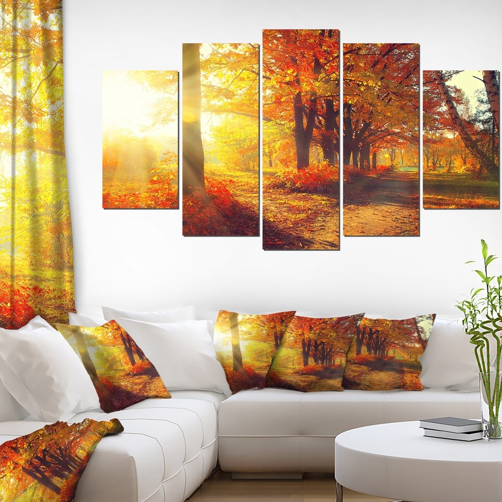 Autumnal Trees in Sunrays