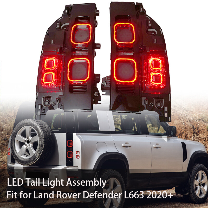 Smoked Tail Light Brake Stop Lamp Assemblies for Land Rover Defender 110 90 2023