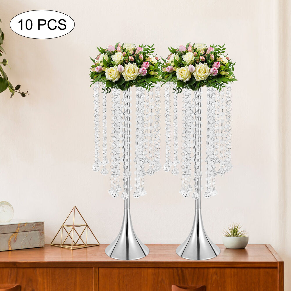 55.6cm 10-Piece Gold Flower Vase Centerpiece for Wedding Party Table Decor