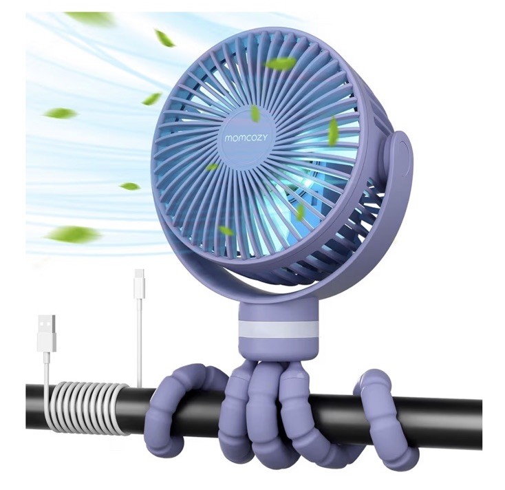 Momcozy Portable Stroller Fan, 8000mAh, 27H Ultra-long Battery Life