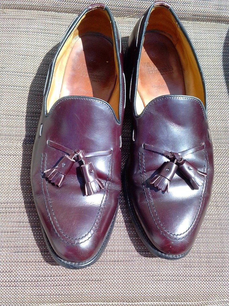 Allen Edmonds Grayson Tassel Loafers In Oxblood Leather Made In USA Men's 10.5 E