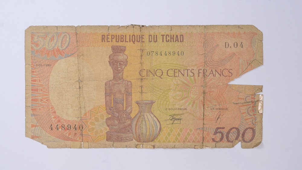 CrazieM World Bank Note - 1990 Chad 500 Francs - Collection Lot m882