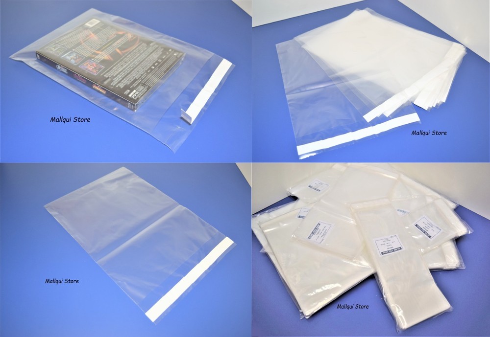 300 Pack Clear 9 x 12 Resealable Poly bags Uline self-seal adhesive lip 1.5 MIL
