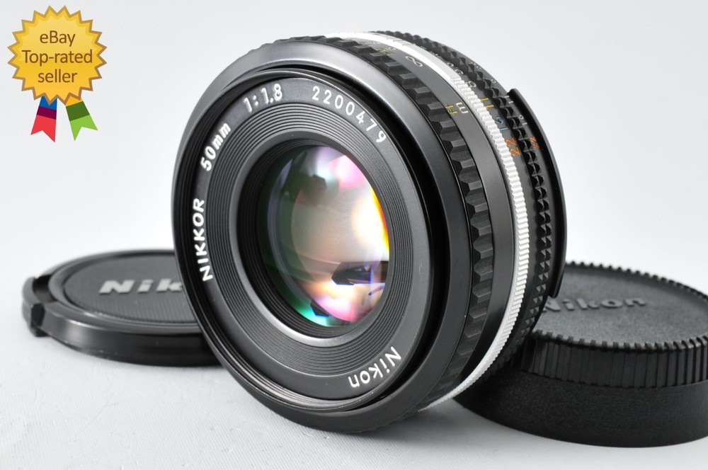 Near Mint Nikon Nikkor Ai-s 50mm f/1.8 Pancake Manual Focus Lens Japan #983
