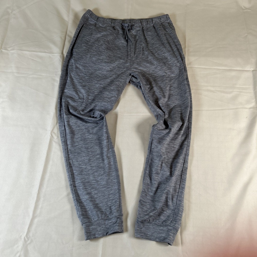 Abercrombie & Fitch Men’s Air Knit Joggers, Tapered Banded Pants, Gray, SZ: M