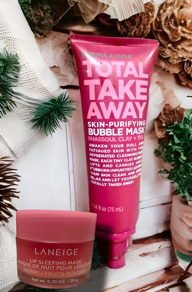 Laneige Lip Sleeping Mask & Total Take Away Skin Purifying Bubble Mask Brand New