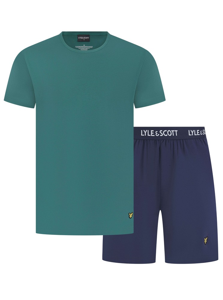 Lyle & Scott Charlie Shorts Lounge Set  - Bayberry / Peacoat