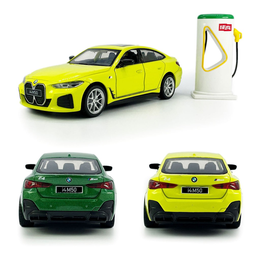 1/34 2022 BMW i4 M50 EV Model Toy Car Diecast Toy Vehicle Metal Alloy Kids Toys