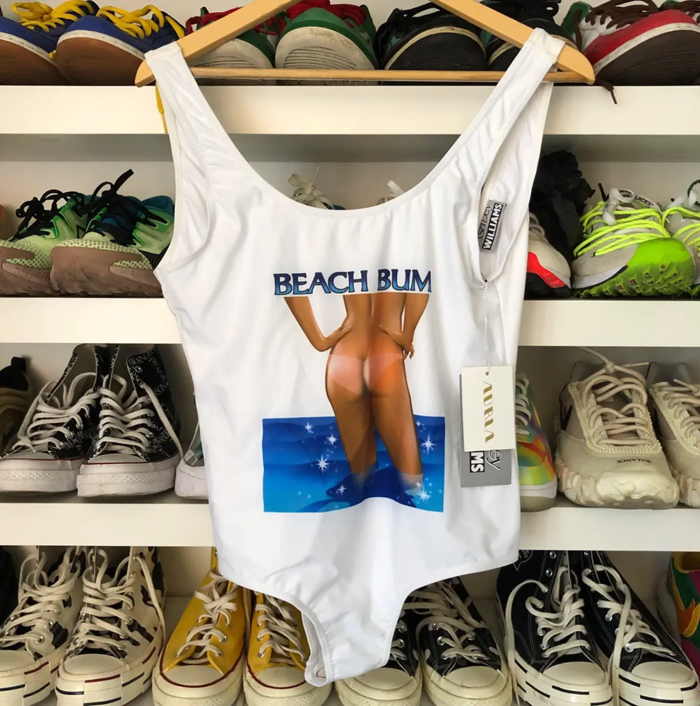 ASHLEY WILLIAMS Beach Bum One Piece Swimsuit - NWT - Large - White - $305