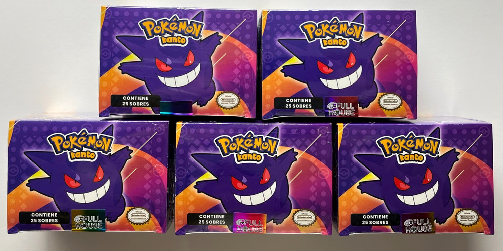 5 BOXES - 2025 BOX POKEMON KANTO FH 3 Trading Cards Peru GENGAR Cover