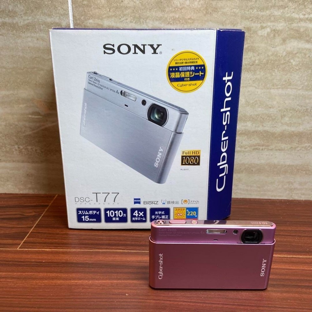 Sony Cyber-shot DSC-T77 10.1MP Digital Camera - Silver