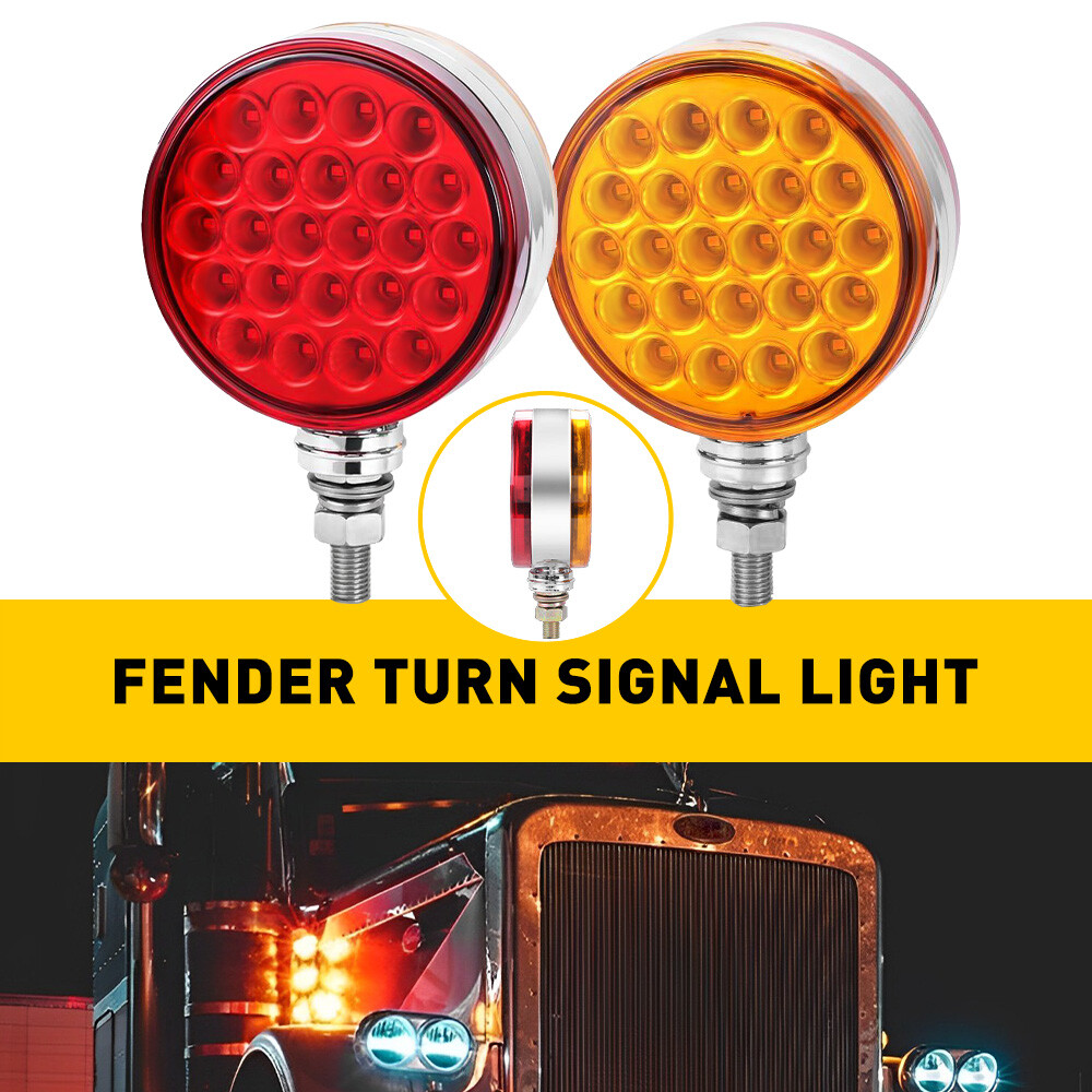 10.5cm LED Dual-Face Turn Signal Side Marker Brake Light