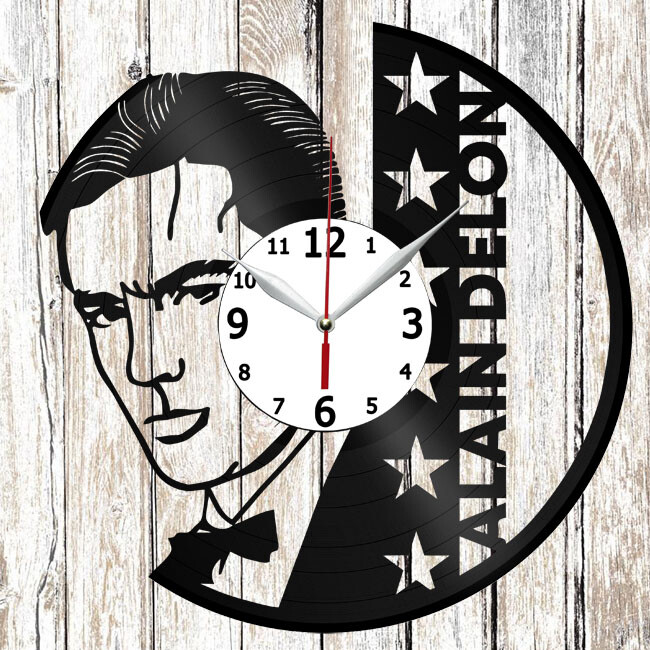 Alain Delon Vinyl Record Wall Clock Handmade Decor Original Gift 4204