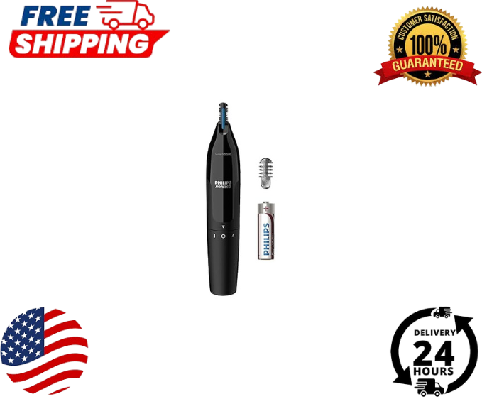 Philips Norelco NT1605/60 Black Nose Trimmer 1000 for Precise Grooming