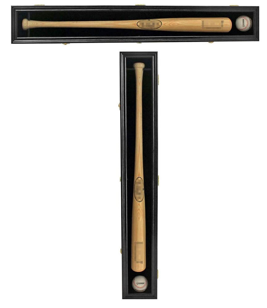Baseball Bat Display Case with Acrylic Door & UV Protection - Wall Mounted